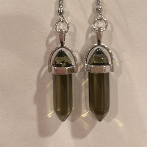 Crystal Moss Green Earrings